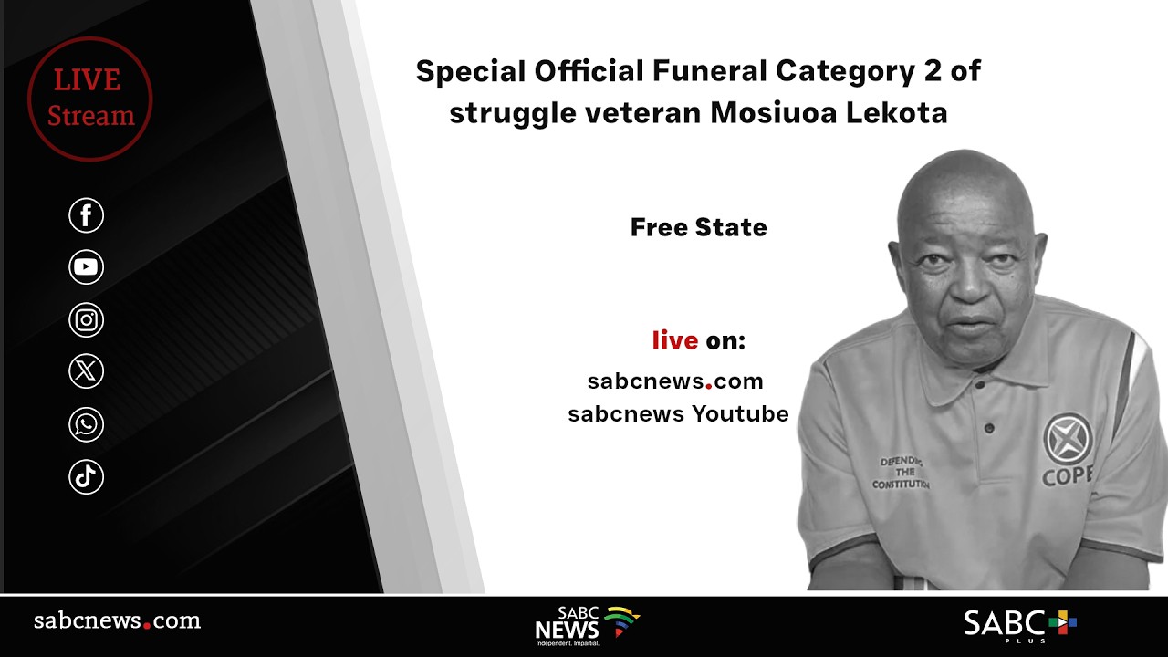 Special Official Funeral Category 2 of struggle veteran Mosiuoa Lekota