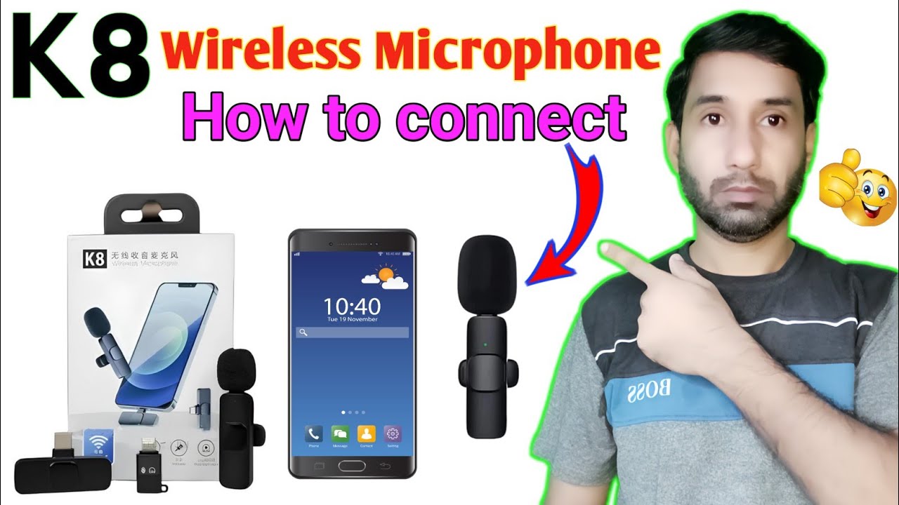 How To Connect K8 Wireless Microphone Mobile | Wireless Microphone Kaise Use Kare Mobile Par