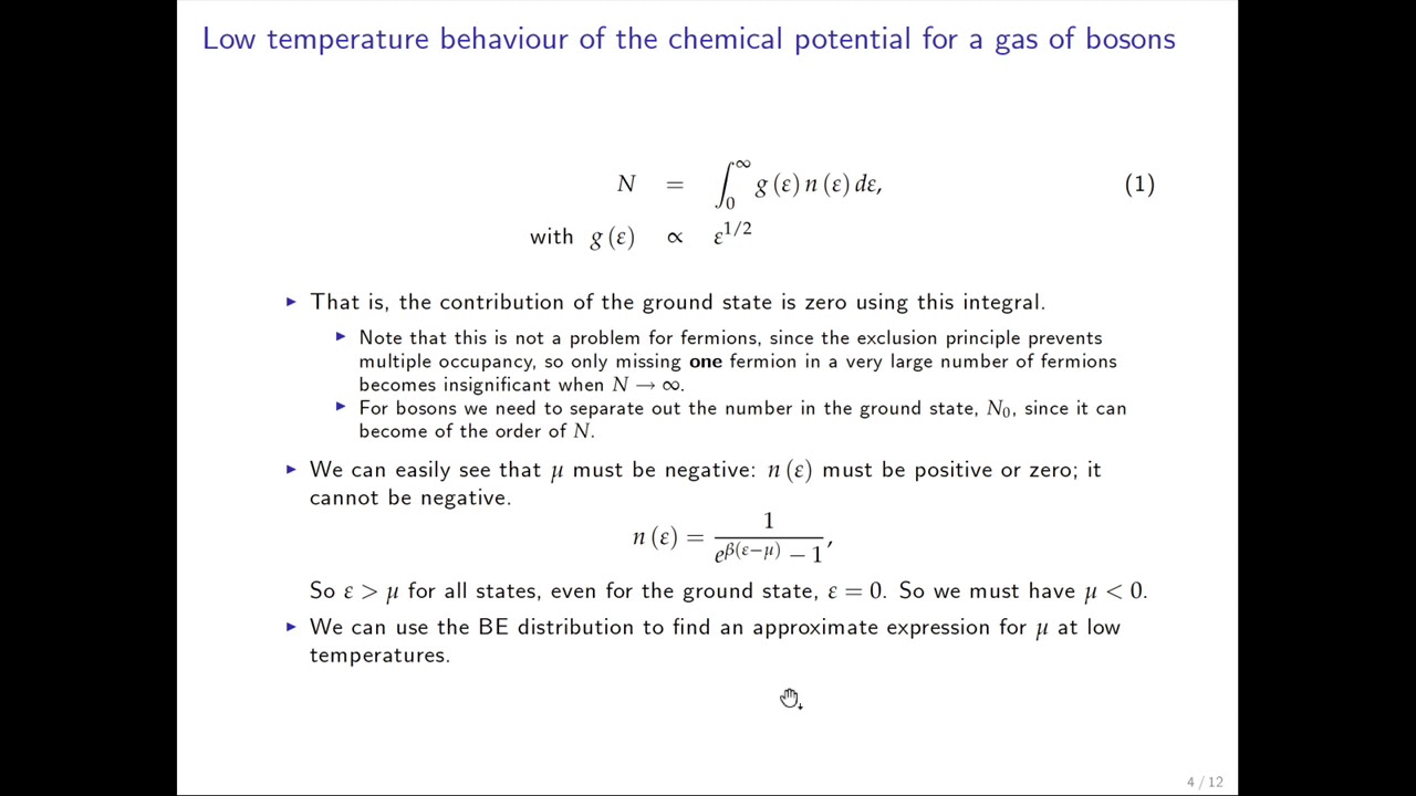 PHYS 3113 Lecture 11- Ideal Bose Gas and Bose-Einstein Condensation