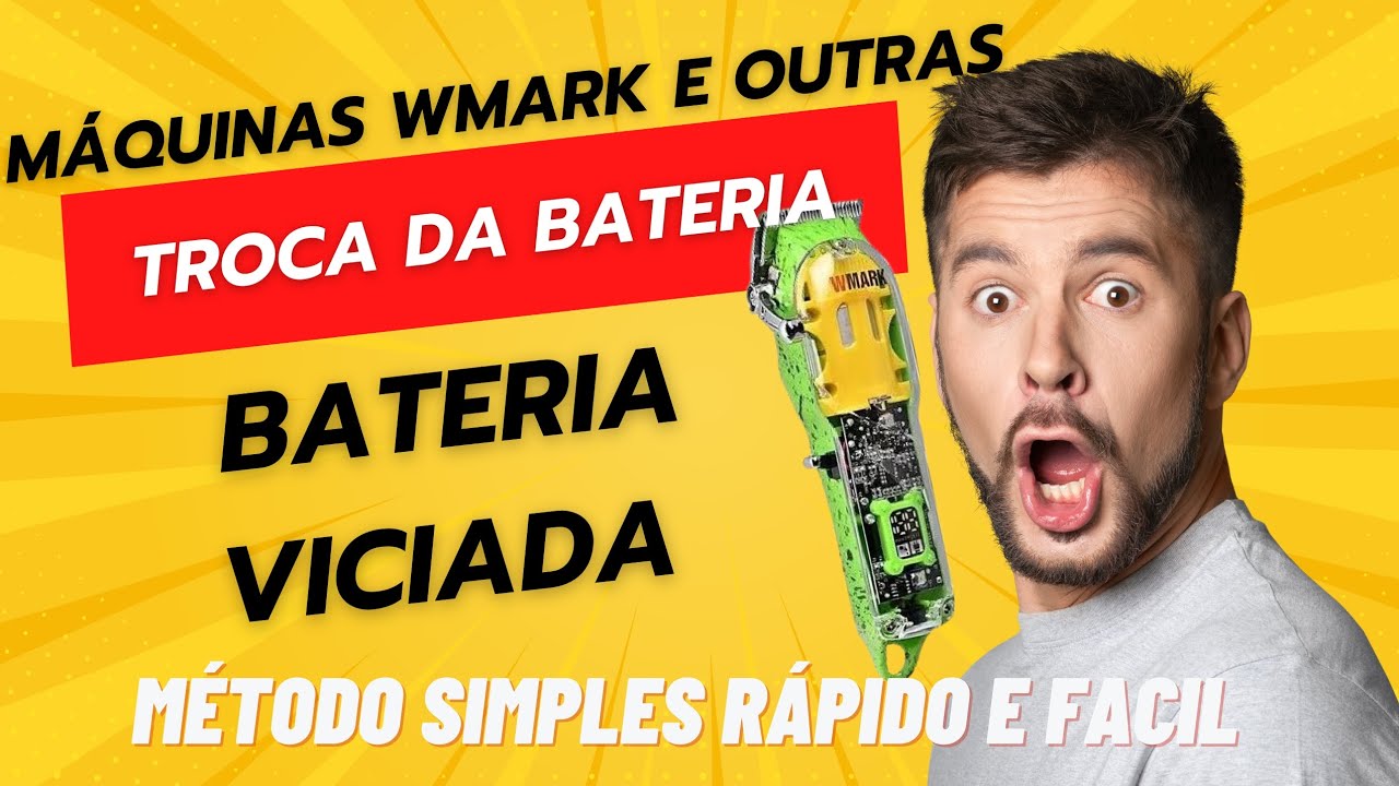 Troca da Bateria das máquinas Wmark e outras.