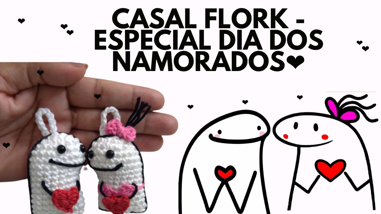 Casal Flork - Especial Dia dos Namorados - Amigurumi Casal Flork Amigurumi - Dia dos Namorados