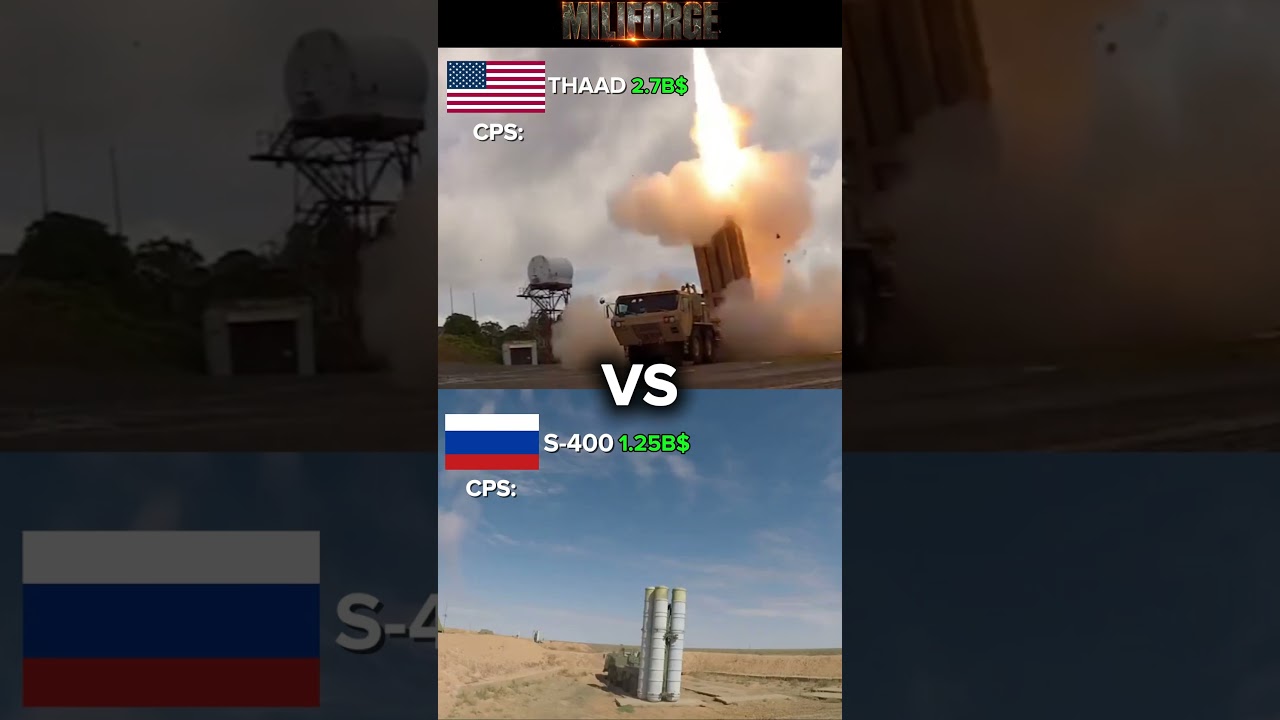 American #thaad VS Russian #s400 Air Defense Cost per Shot Comparison. #military #usmilitarycombat