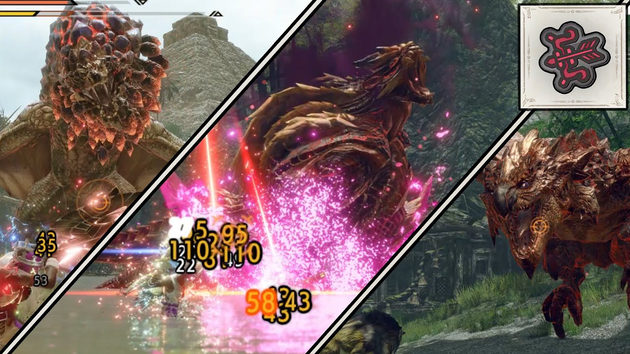EX6 괴이탐구 Lv 200 활 0분침 모음 하편 (홍련의 솟구치는 바젤기우스, 리오레우스 희소종, 원망 서린 마가이마가도) [몬스터헌터 라이즈 선브레이크]