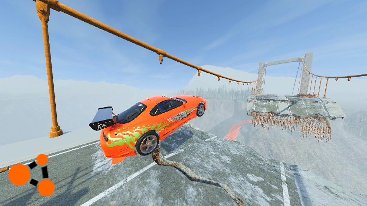 Destroyed Bridge Jump Challenge in BeamNG Drive 🚗💥