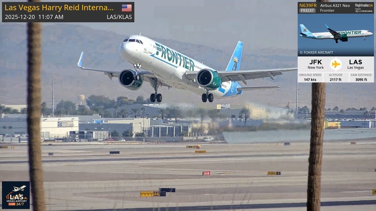 Almost Three Go Arounds for Frontier Flight arriving in LAS Vegas.