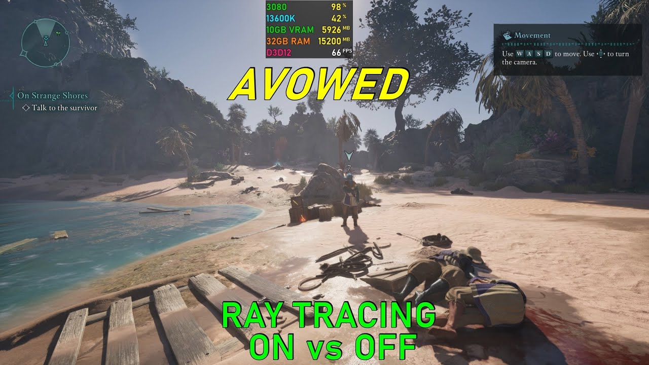 Avowed: Ray Tracing: On vs Off
