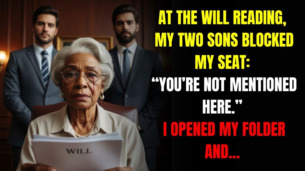 “You’re Not in the Will,” My Sons Blocked My Seat anh they said. I Opened My Folder