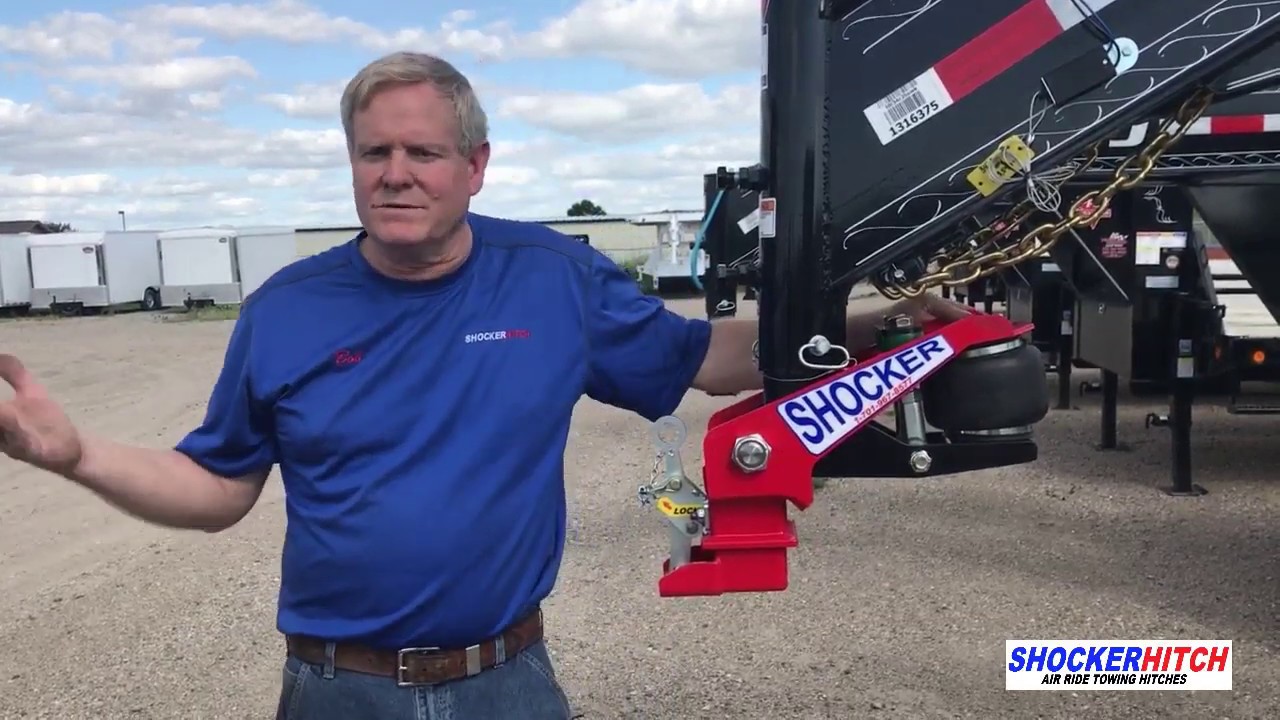 Shocker Gooseneck Surge Air Hitch in Action - Plus 1 Minute Install