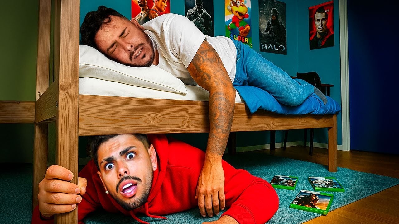 ENTREI NA CASA DOS MEUS AMIGOS ESCONDIDO DELES * vou dormir hoje aqui * 