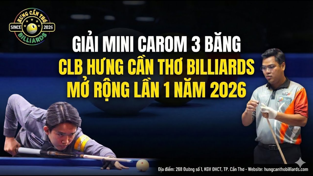 B10 | BÁN KẾT | VĂN GIÀU VS QUỐC NAM | HƯNG CẦN THƠ BILLIARDS CLUB THÁNG 01/2026