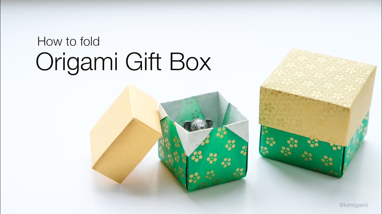 How to fold this easy Origami Gift Box with two same size square paper