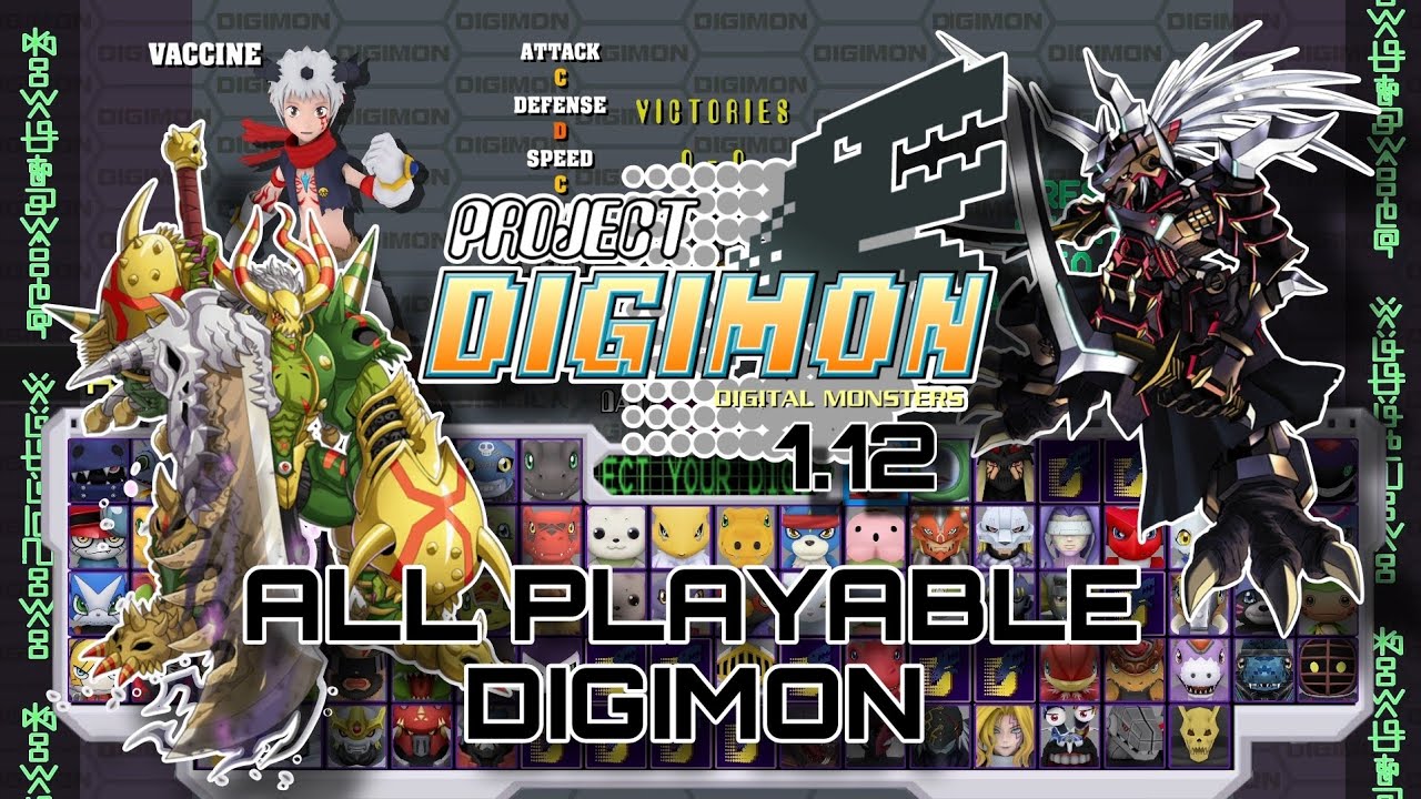 [SPOILER] Project Digimon (Version 1.12) Digimon Rumble Arena HD Fangame - All Playable Digimon