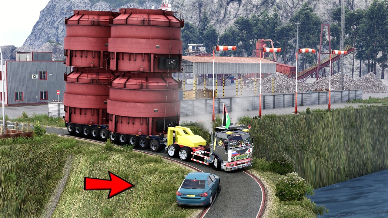 Overloaded Trailer - the most dangerous road | Euro Truck Simulator 2