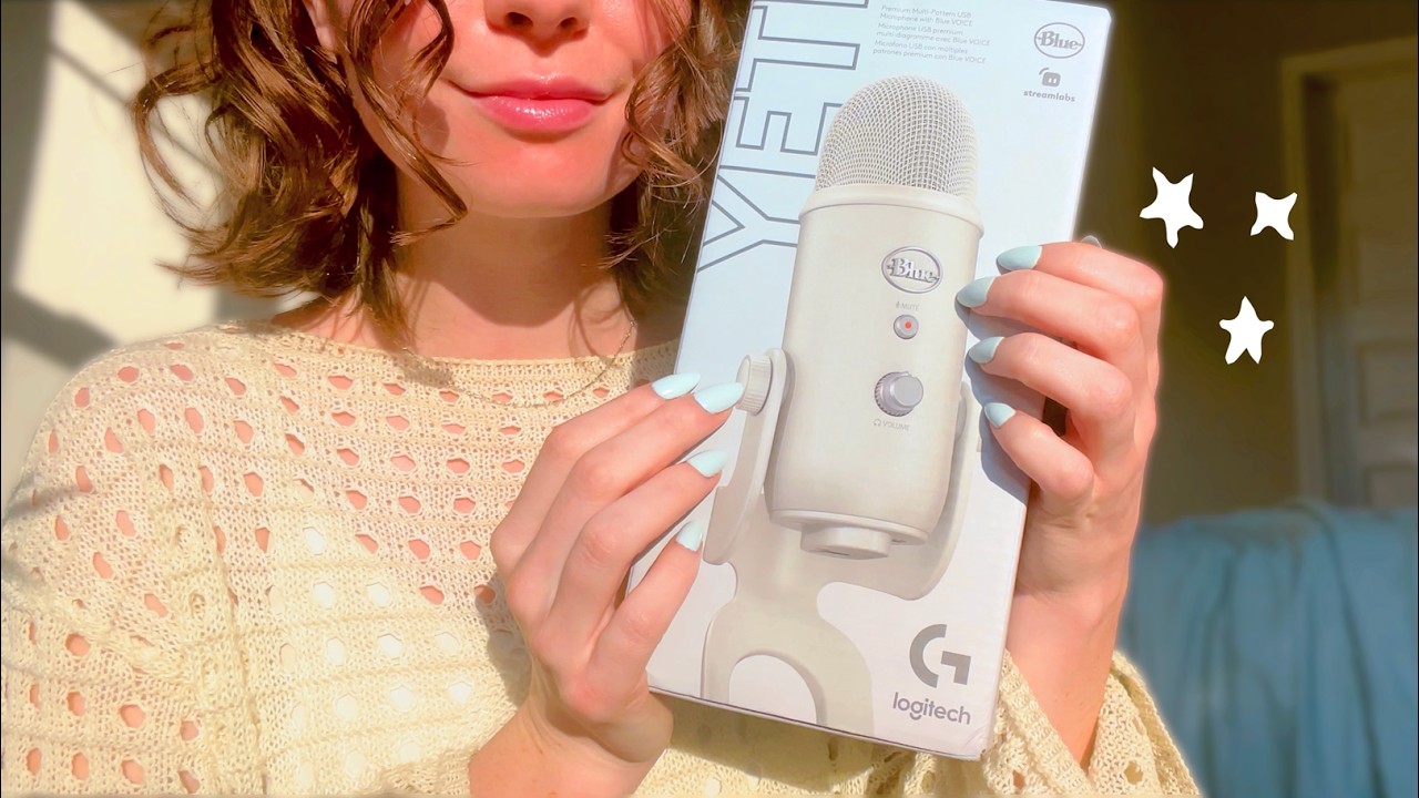 ASMR unboxing my new blue yeti mic!!!