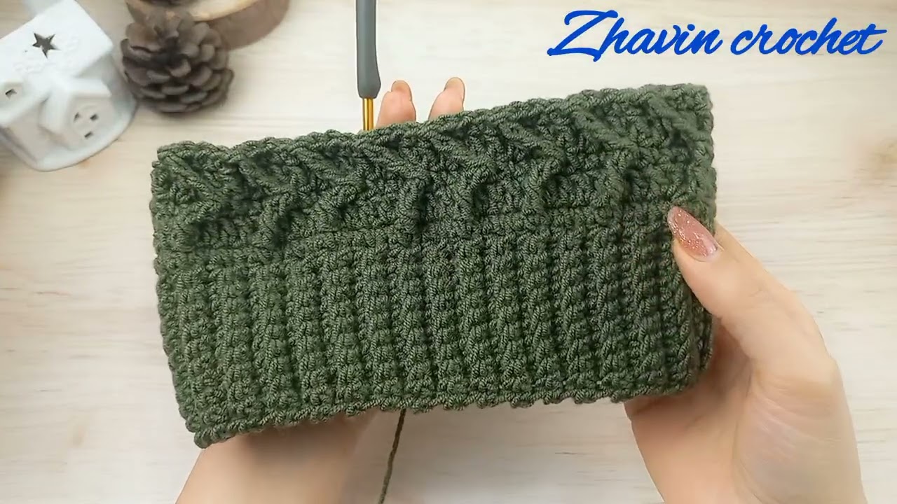 Замечательная вязаная крючком шапка-бини зигзагообразной формы 😍