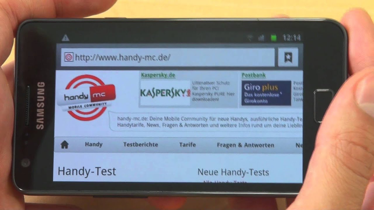 Samsung Galaxy S II Test Internet