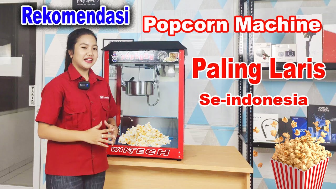 Review Mesin Pembuat Popcorn Indonesia WINTECH ET-POP6A-R | Commercial Popcorn Machine Terbaik