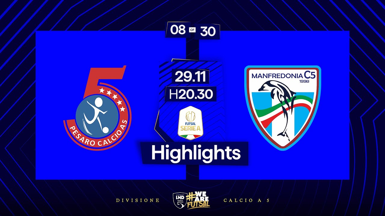 Italservice Pesaro-Vitulano Drugstore Manfredonia 4-3 | 8ª giornata | Serie A 2024/2025 | Highlights
