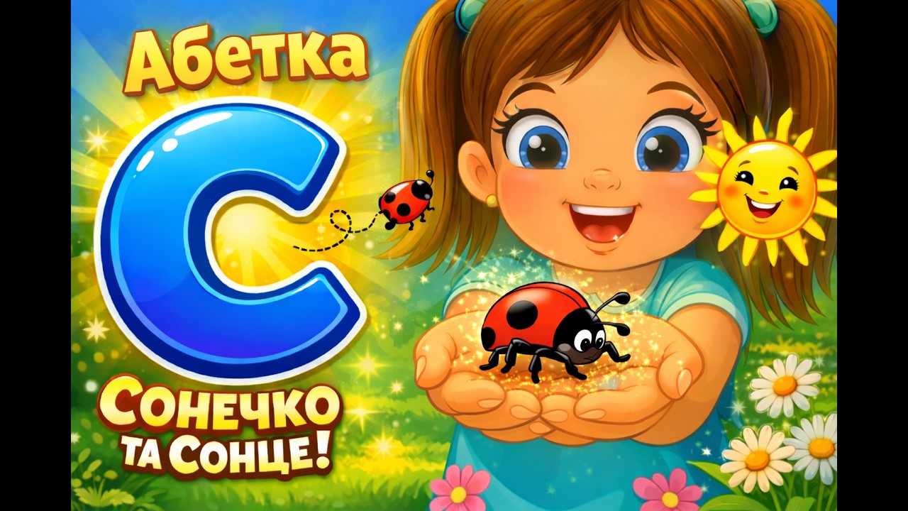 Літера С: Сонечко на долоньці 🐞 Абетка для дітей українською