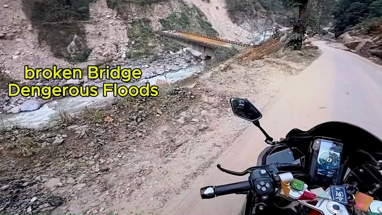 Dangerous broken bridge  #patna To #northsikkim SIKKIM TO LACHUNG #bikeride ￼￼