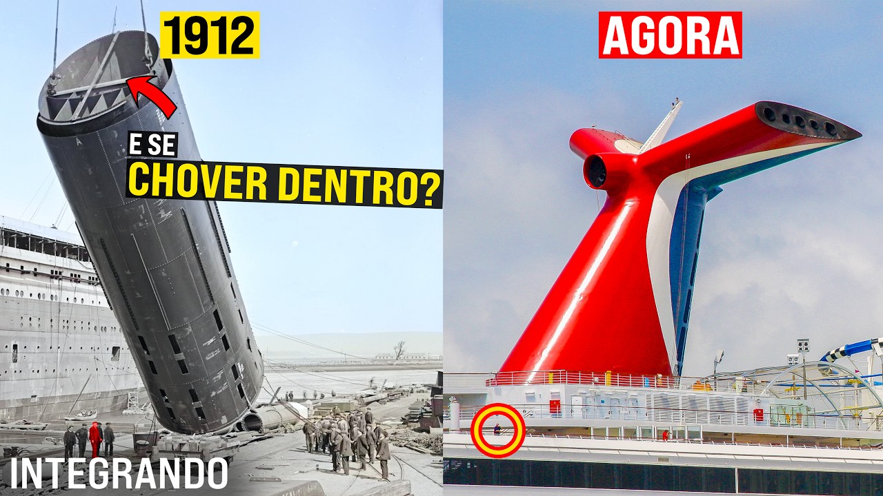Por que as chaminés dos navios a vapor eram tão grandes? chovia dentro?