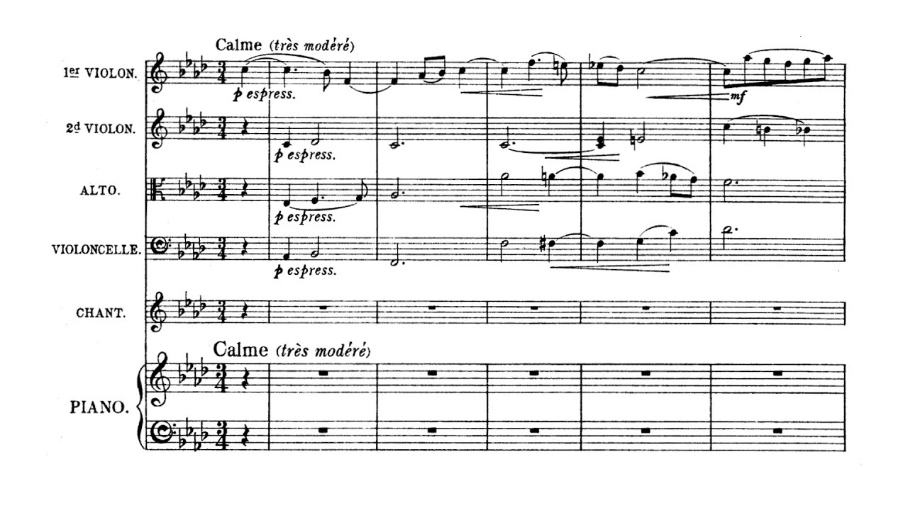 Joseph Jongen - Calmes, aux quais d&eacute;serts, Op.54 [Score Video]