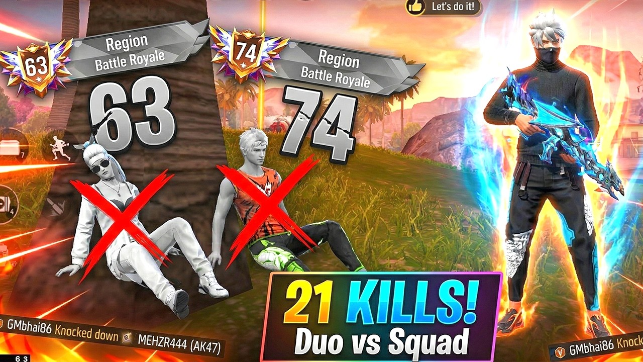 I KILLED Region #63 & #74 Players! 😱 | 21 KILLS Duo vs Squad - Free Fire