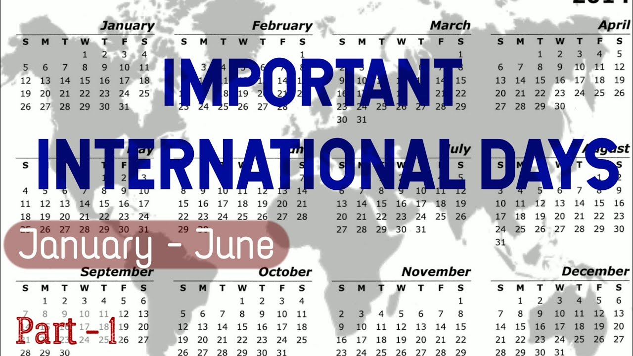 Important International Days | Part 1 | General Knowledge | World's Knowledge Book