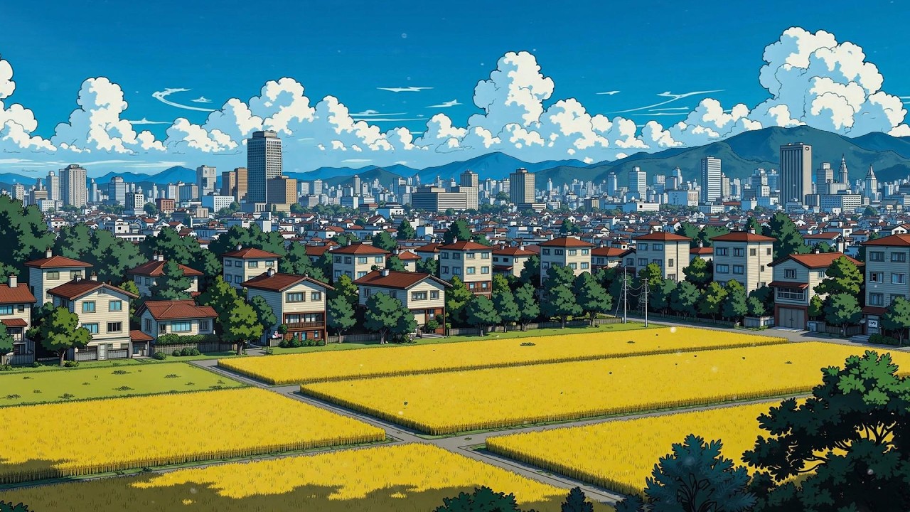 Sunny Countryside City View 🌾 Lofi for Study & Deep Focus | Peaceful Daytime Vibes ☀️