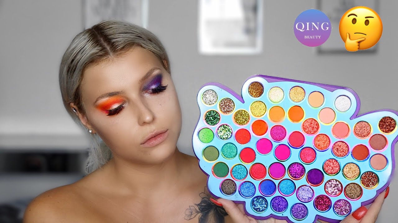 AMAZING EYESHADOW PALETTE? QING BEAUTY EYESHADOW PALETTE REVIEW & TUTORIAL