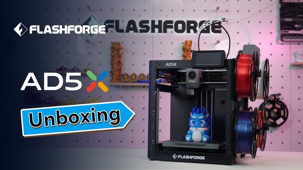 Flashforge AD5X: Unboxing and Hands-on Video