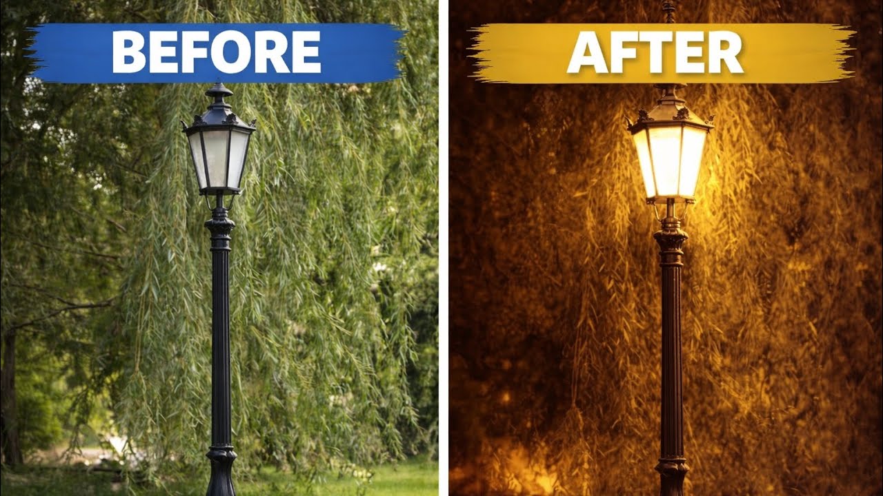 Turning a Normal Lamp Post Into a Cinematic Night Light! (Epic Before/After)#viral #viralvideo #view