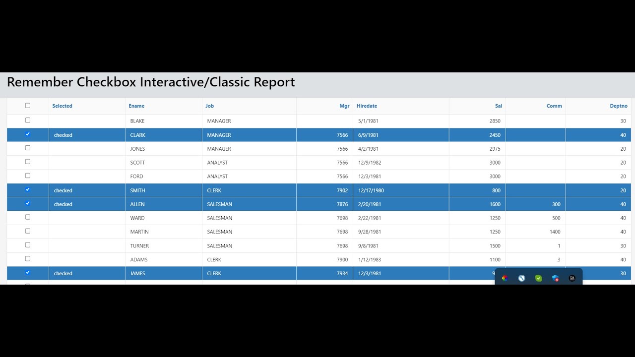 Interactive/Classic Report  Checkbox Remember when pagination Change || Oracle Apex || xfactor
