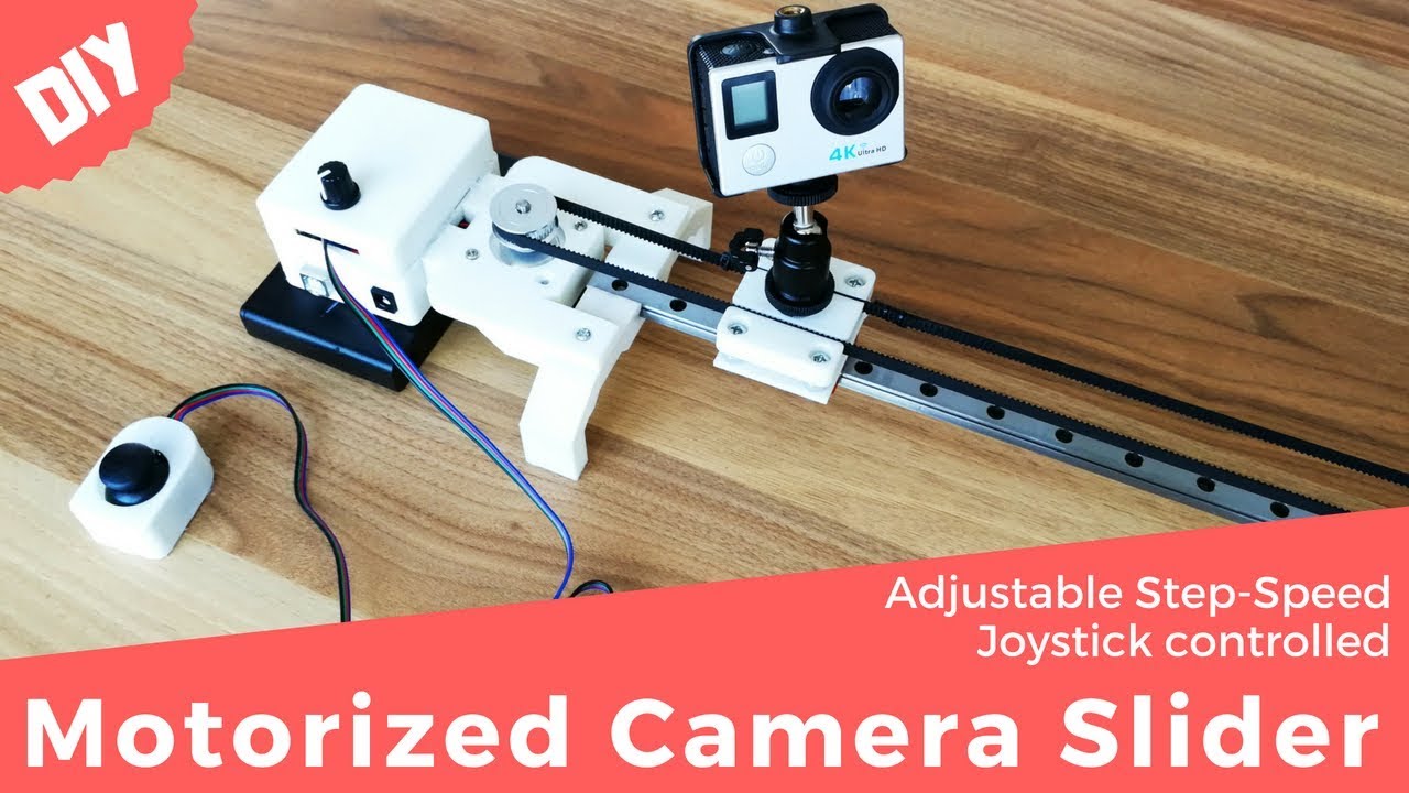 DIY Arduino Motorized Camera Slider | Adjustable Step-Speed and Joystick controlled