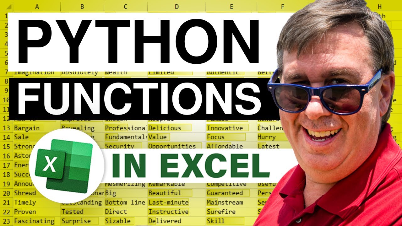 Пользовательская функция Excel Python (подсчитайте слово в ячейке) — эпизод 2617