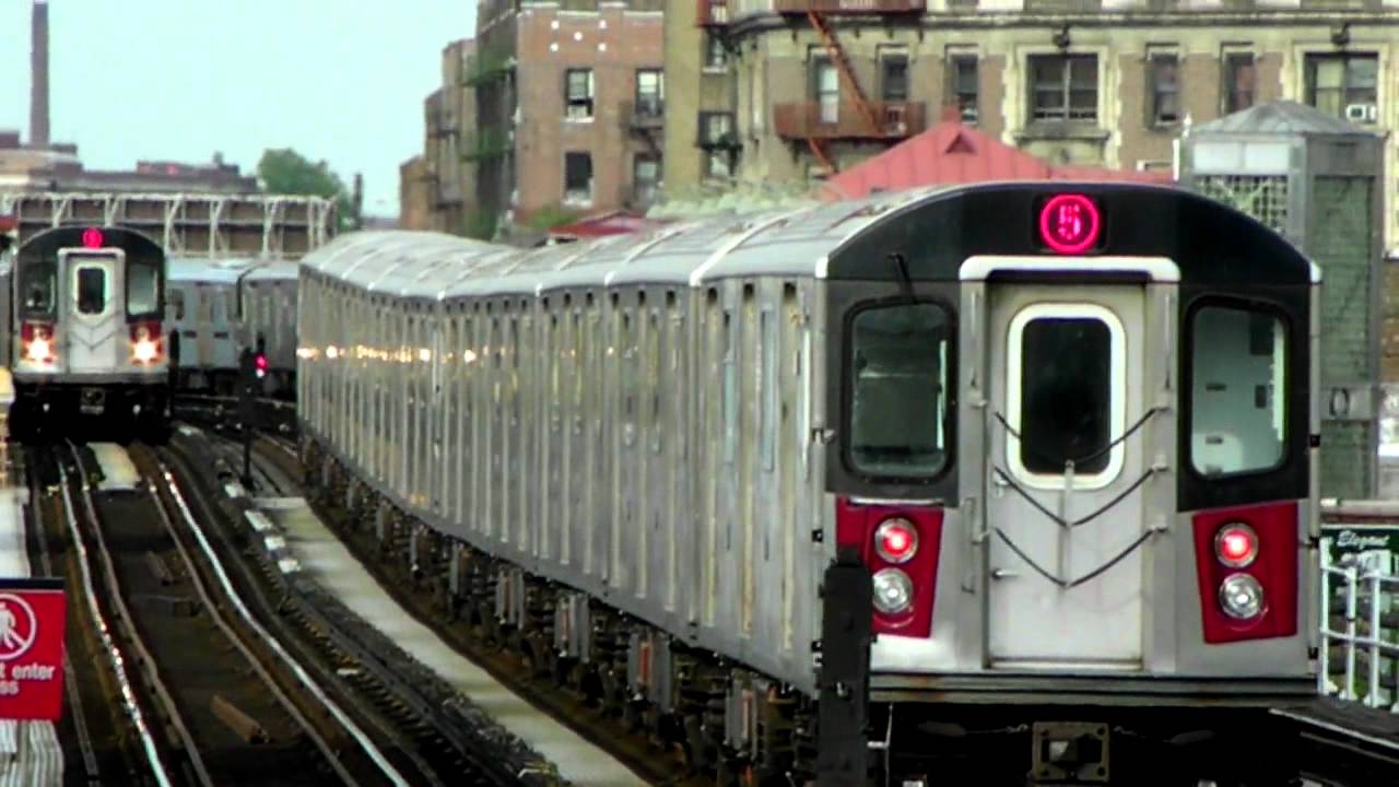 IRT Subway: Seven R142s (2) & (5) LCL / EXP Trains at Intervale Ave