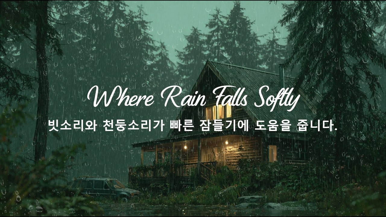 빗소리로 편안한 수면과 휴식을 취하세요 | 3시간 동안 편안한 빗소리를 즐기세요