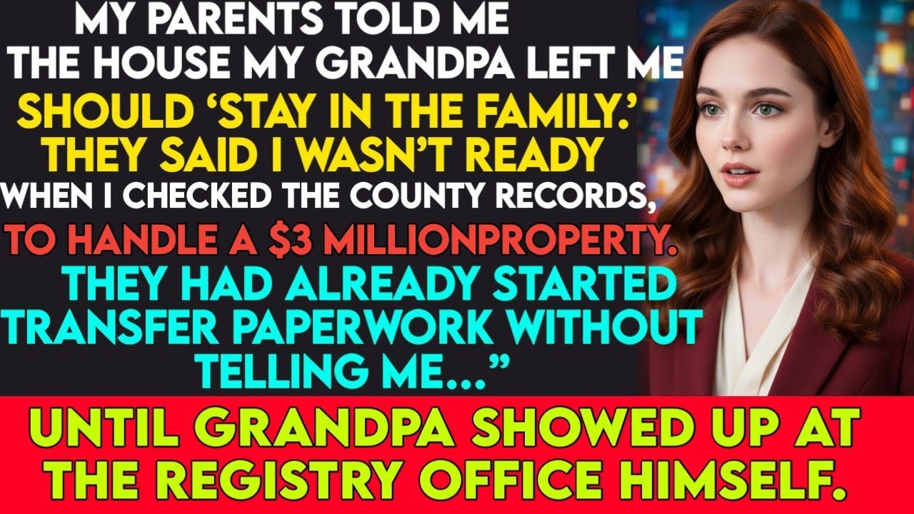 My Parents Tried to Take My House — Grandpa Walked In