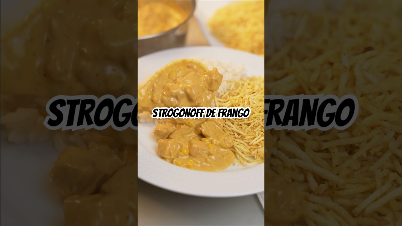 Strogonoff de frango super f&aacute;cil e super cremoso 😋 #strogonoffdefrango #strogonoff