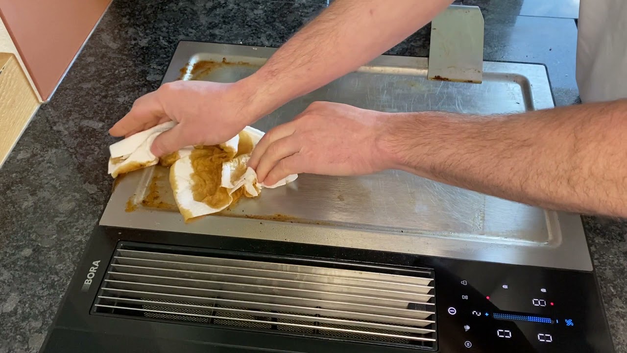 Reinigung Teppanyaki, Teppan, Grill, Reinigung mit Essig