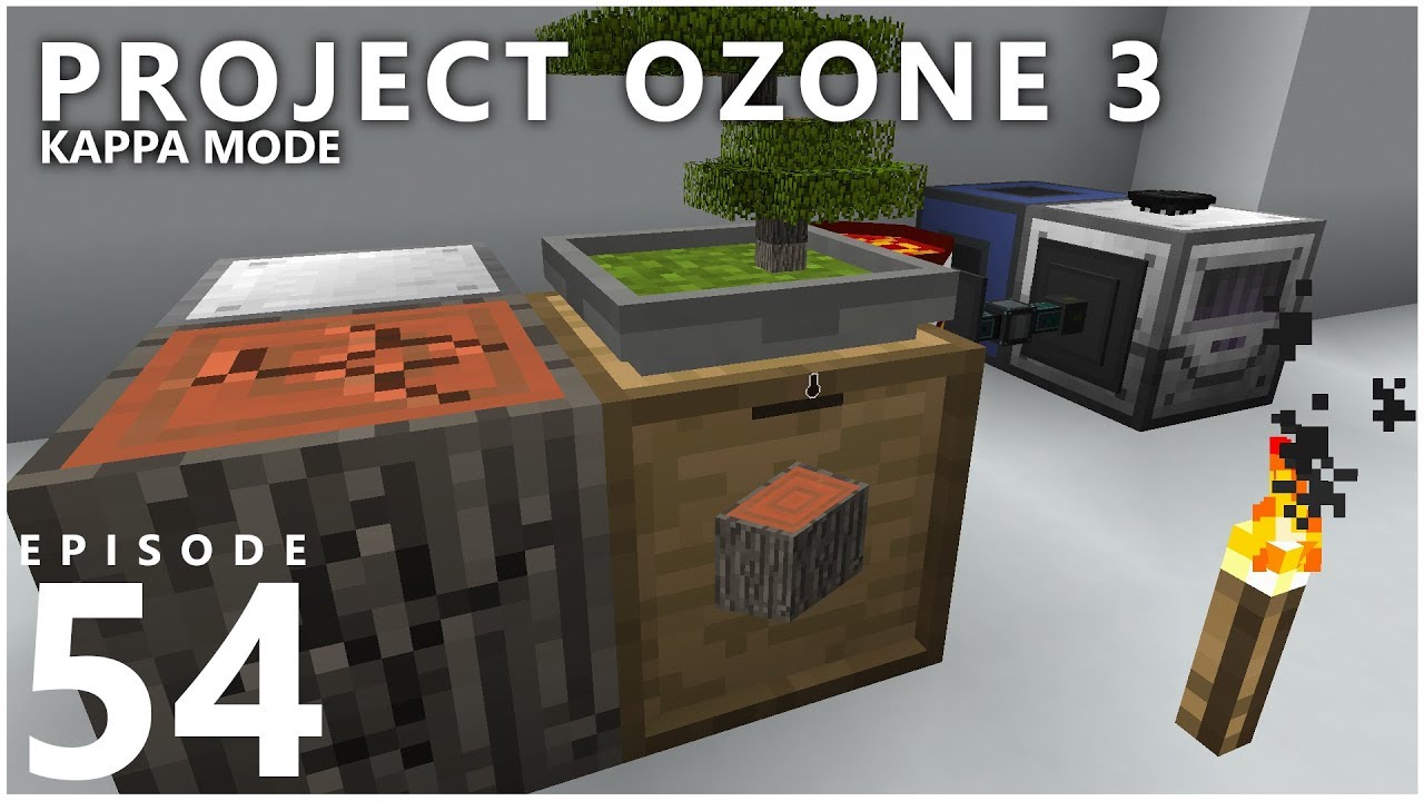 Project Ozone 3 Kappa Mode - PLASTIC CRUSHER [E54] (Modded Minecraft Sky Block)