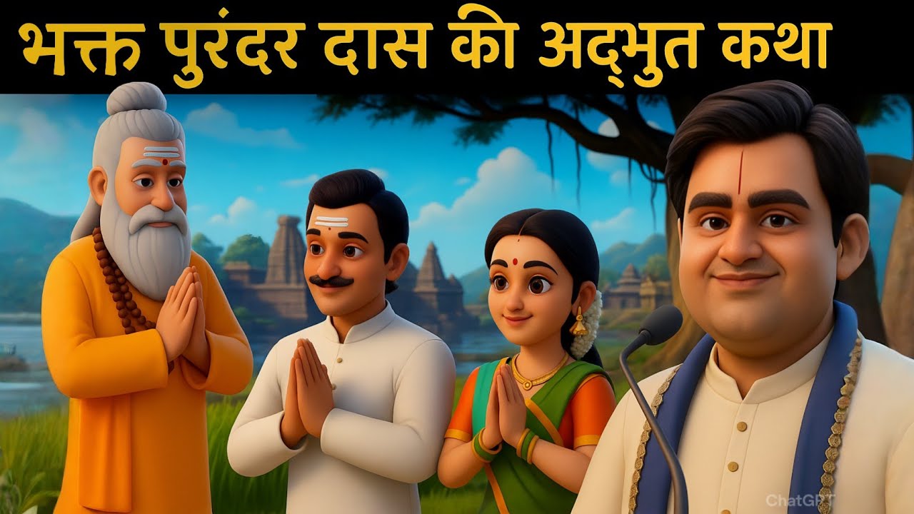 भक्त पुरंदर दास की अद्भुत कथा - श्री इंद्रेश उपाध्याय महाराज जी कथा @BhaktiPath 