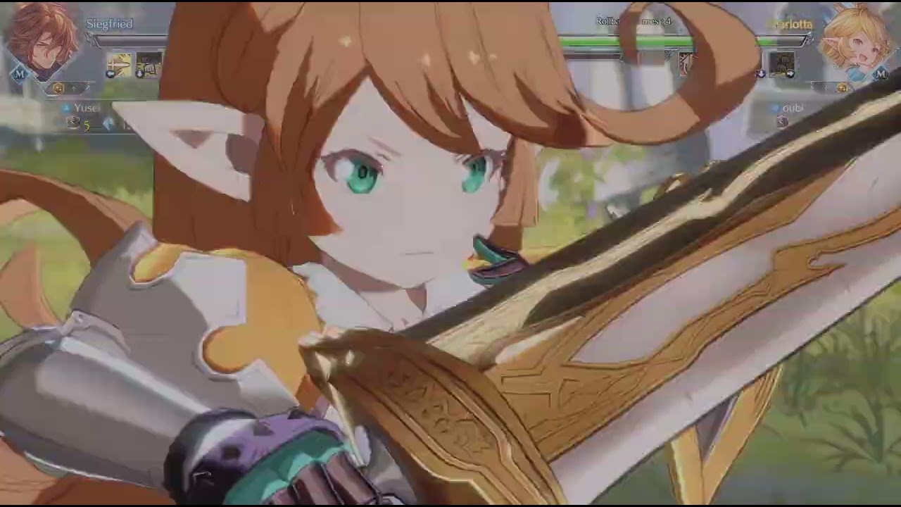 Granblue Fantasy Versus: Rising charlotta vs siegfried
