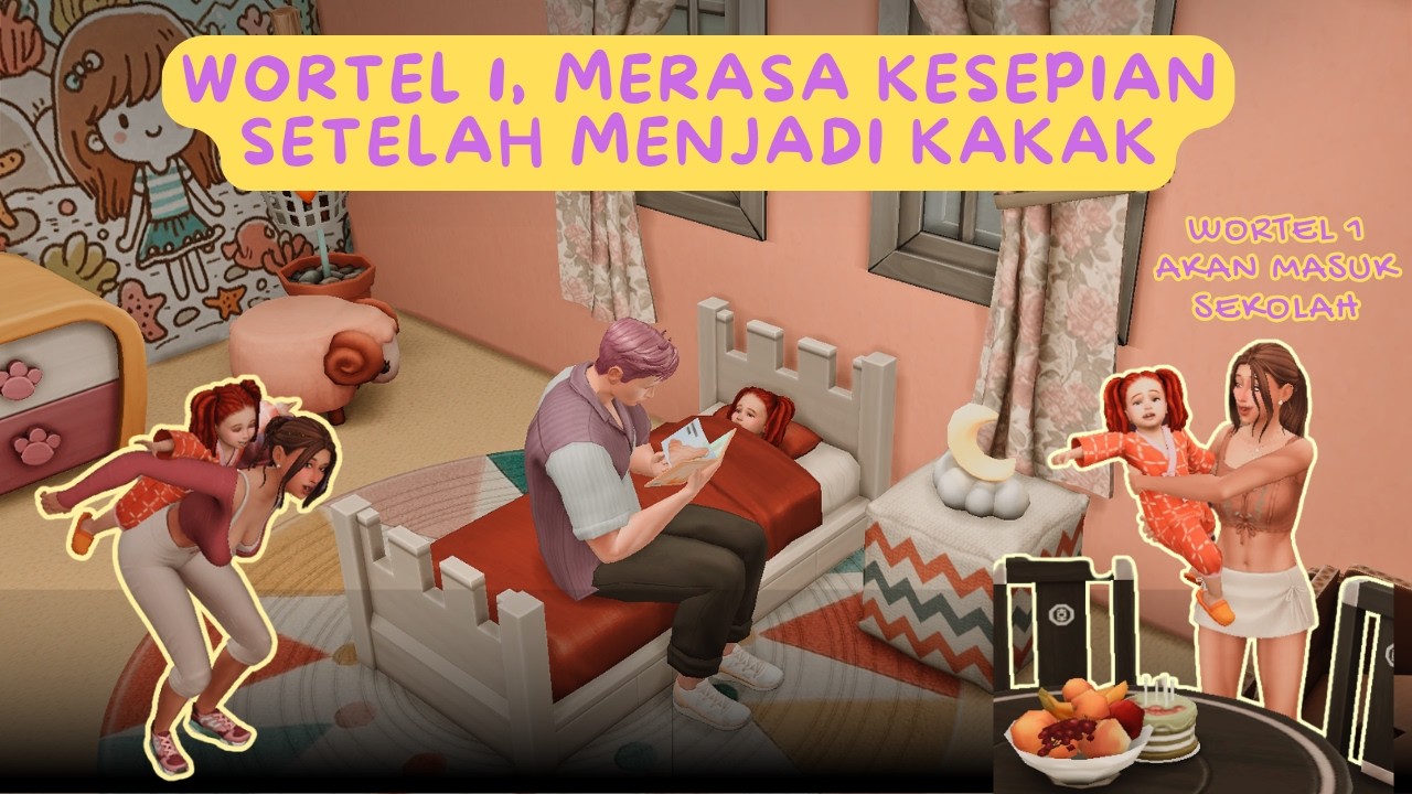 Wortel 1, kesepian setelah memiliki adik. Very Veggie Challenge Part 25|The Sims4 Indonesia|