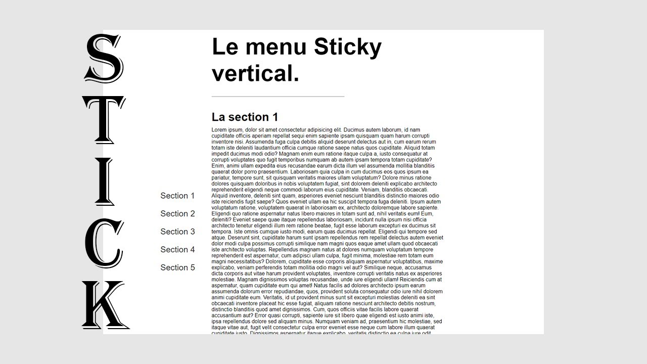 Menu vertical sticky