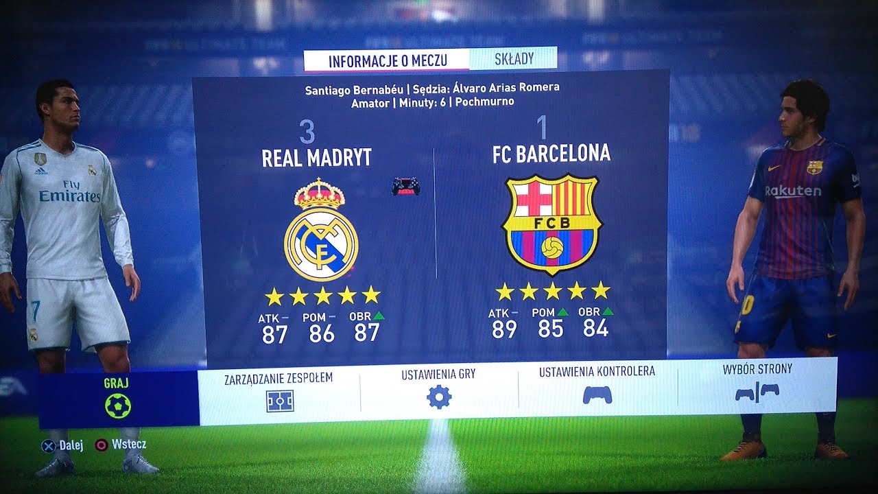 FIFA 18 GAMEPLAY REAL MADRID VS FC BARCELONA [FIFA 18 GAMEPLAY - FULL MATCH] PS4