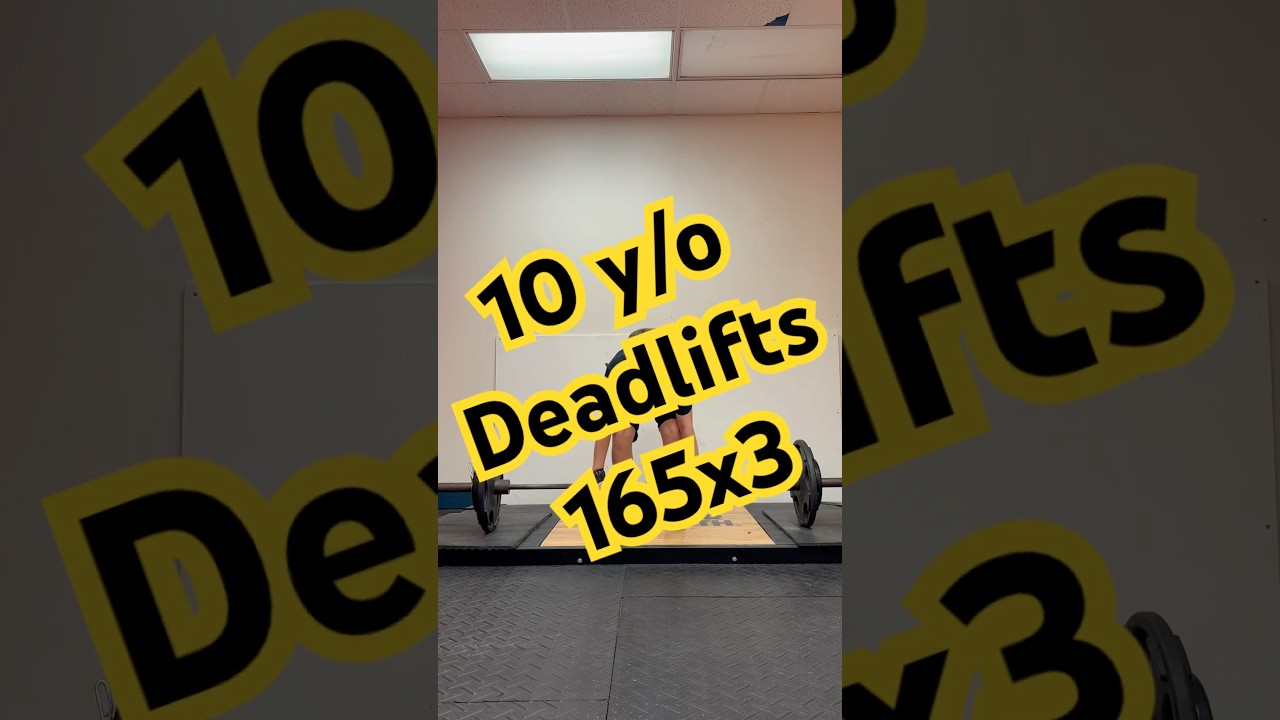 Deadlift - 10 Year Old Xavier Repping 165 Pounds #powerlifting #kids #strongkids #deadlift #family