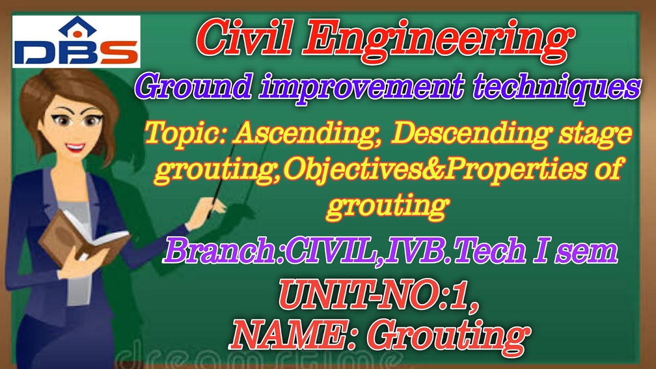 DBS - Ascending,Descending stage Grouting ,Objectives&Properties of Grouting,Post Grout Test,UNIT-1.