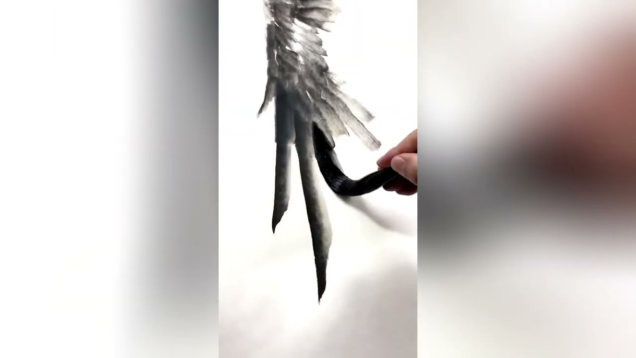 How  to draw  eagle in ink painting. 