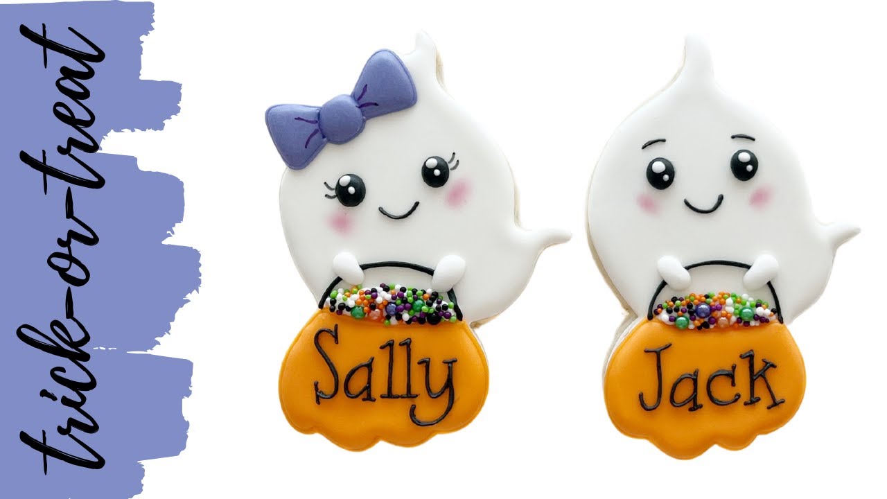 USING ALL OF THE TRICKS & TREATS TO DECORATE THESE GHOST COOKIES